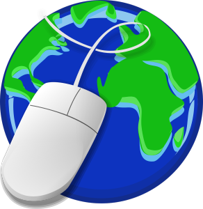 globe with mouse