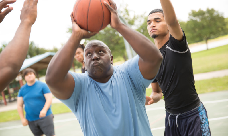 Adult Sports basketball, modest exercise