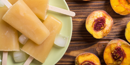Peach popsicle representing summer treats in this blog post