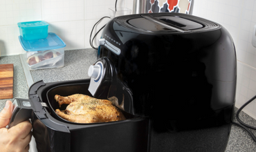 Cooking appliances such as air fryers, shown here, make great wellness gifts.