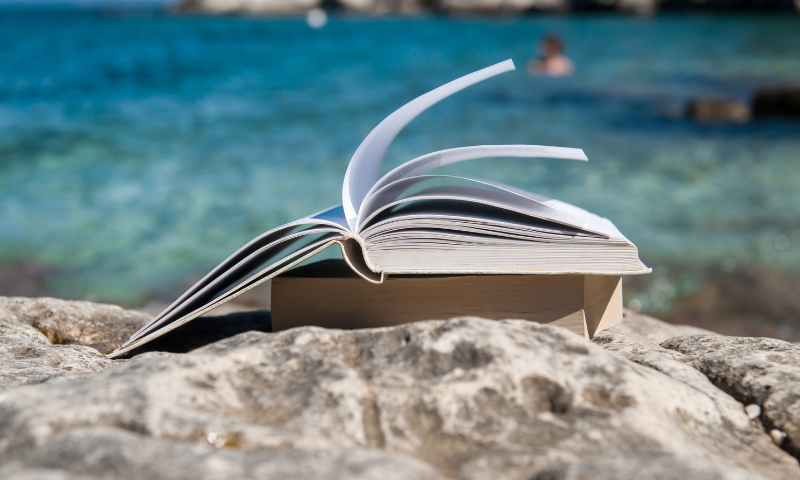 A book by the water meant for summer reading